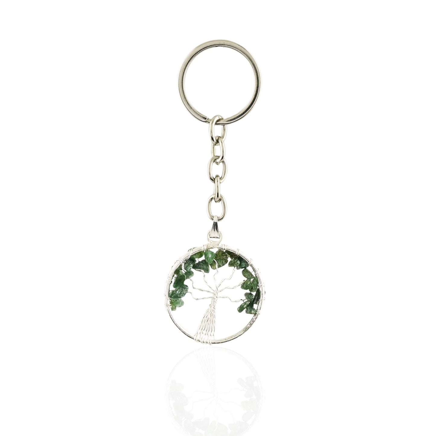 GREEN JADE TREE OF LIFE KEYCHAIN