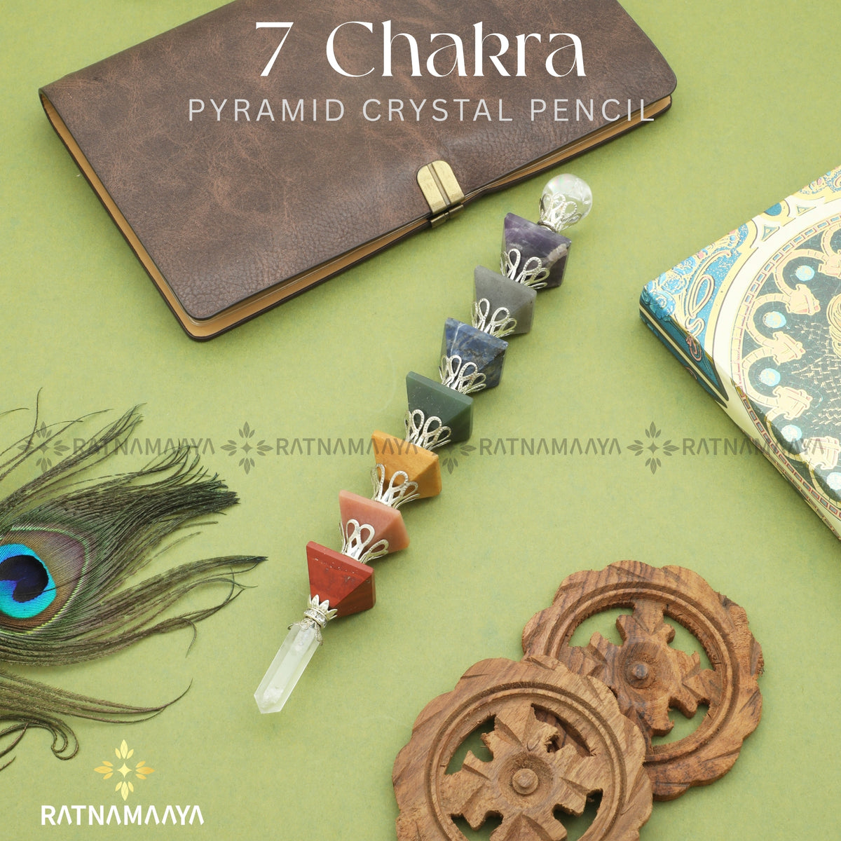 7 CHAKRA PYRAMID PENCIL