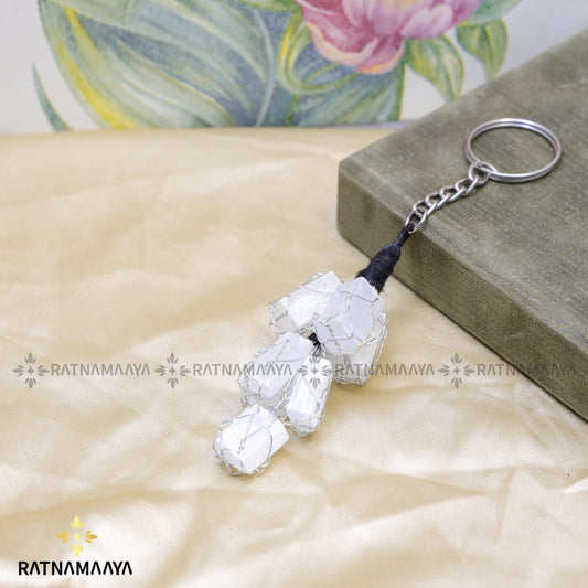 SELENITE CHIPS KEYCHAIN