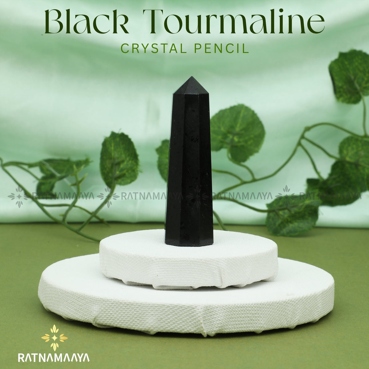 BLACK TOURMALINE CRYSTAL PENCIL
