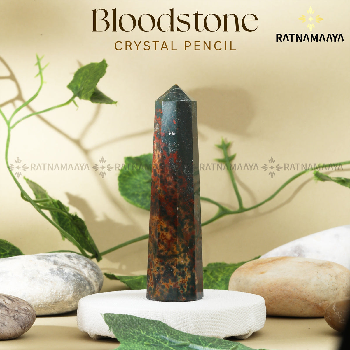 BLOODSTONE CRYSTAL PENCIL