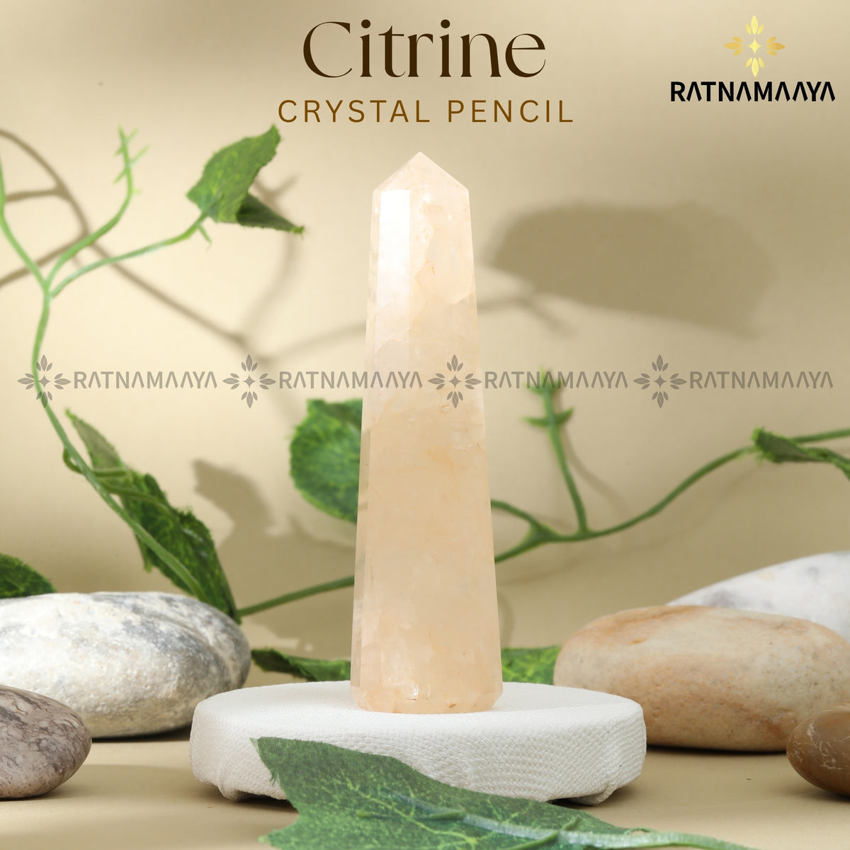 CITRINE CRYSTAL PENCIL